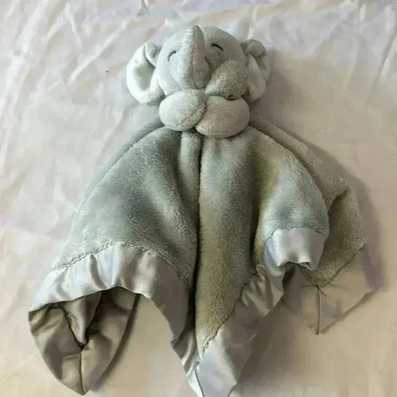 Carters  Elephant Lovey Security Blanket Plush Satin Baby Toy Gray 2016 - Picture 4 of 4